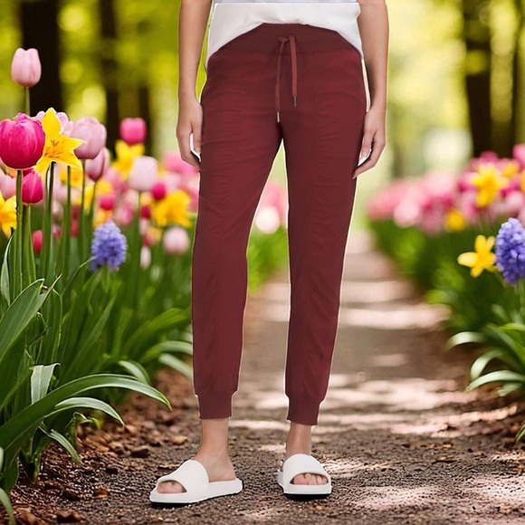lululemon athletica Pants - Lululemon Dance Studio Mid-Rise Jogger in Red Merlot Sz 6